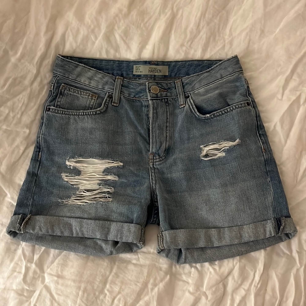Topshop Hayden Distressed Jean Shorts